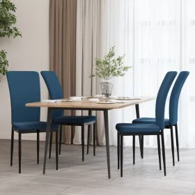 Esszimmerstühle 4 Einheiten blauer Samt von vidaXL, Essstühle - Ref: Foro24-326103, Preis: 153,42 €, Rabatt: %