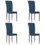 Esszimmerstühle 4 Einheiten blauer Samt von vidaXL, Essstühle - Ref: Foro24-326103, Preis: 183,19 €, Rabatt: %