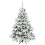 Árbol de Navidad artificial con 150 LED Verde 150 cm PE y PVC