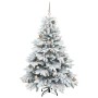 Árbol de Navidad artificial con 150 LED Verde 150 cm PE y PVC