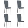 Sillas de comedor 4 unidades terciopelo gris oscuro de vidaXL, Sillas de comedor - Ref: Foro24-326105, Precio: 139,84 €, Desc...