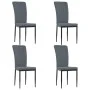 Sillas de comedor 4 unidades terciopelo gris oscuro de vidaXL, Sillas de comedor - Ref: Foro24-326105, Precio: 137,53 €, Desc...