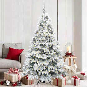 Árbol de Navidad artificial con 300 LED Verde 180 cm PE y PVC