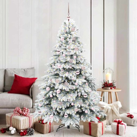Árbol de Navidad artificial con 300 LED Verde 180 cm PE y PVC
