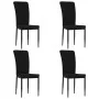 Sillas de comedor 4 unidades terciopelo negro von vidaXL, Essstühle - Ref: Foro24-326110, Preis: 184,02 €, Rabatt: %