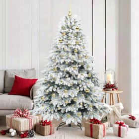 Árbol de Navidad artificial con 300 LED Verde 180 cm PE y PVC
