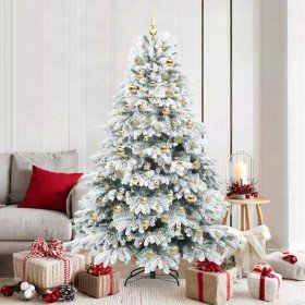 Árbol de Navidad artificial con 300 LED Verde 180 cm PE y PVC