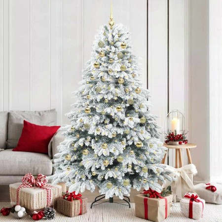 Árbol de Navidad artificial con 300 LED Verde 180 cm PE y PVC