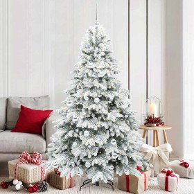Árbol de Navidad artificial con 300 LED Verde 180 cm PE y PVC