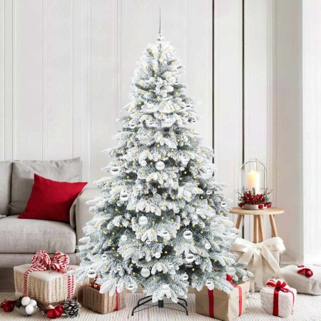 Árbol de Navidad artificial con 300 LED Verde 180 cm PE y PVC