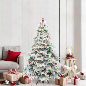 Árbol de Navidad artificial con 300 LED Verde 180 cm PE y PVC