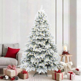 Árbol de Navidad artificial con 300 LED Verde 210 cm PE y PVC