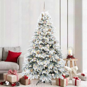 Árbol de Navidad artificial con 300 LED Verde 210 cm PE y PVC