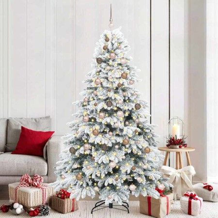 Árbol de Navidad artificial con 300 LED Verde 210 cm PE y PVC
