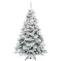 Árbol de Navidad artificial con 300 LED Verde 210 cm PE y PVC