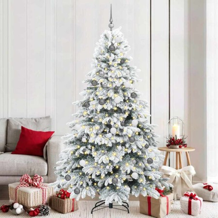 Árbol de Navidad artificial con 300 LED Verde 210 cm PE y PVC