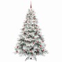 Árbol de Navidad artificial con 300 LED Verde 210 cm PE y PVC