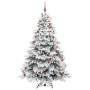 Árbol de Navidad artificial con 300 LED Verde 210 cm PE y PVC