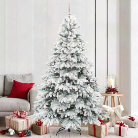 Árbol de Navidad artificial con 300 LED Verde 210 cm PE y PVC
