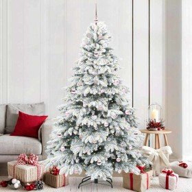 Árbol de Navidad artificial con 300 LED Verde 210 cm PE y PVC