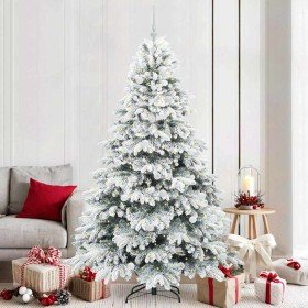 Árbol de Navidad artificial con 300 LED Verde 210 cm PE y PVC