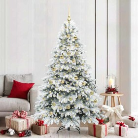 Árbol de Navidad artificial con 300 LED Verde 210 cm PE y PVC