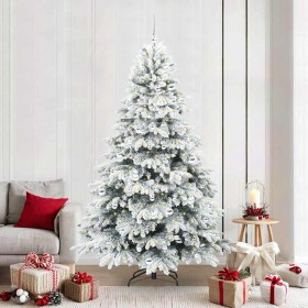 Árbol de Navidad artificial con 300 LED Verde 210 cm PE y PVC