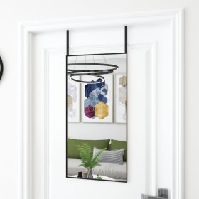 Türspiegel aus schwarzem Glas und Aluminium, 40 x 80 cm von vidaXL, Spiegel - Ref: Foro24-327407, Preis: 36,31 €, Rabatt: %