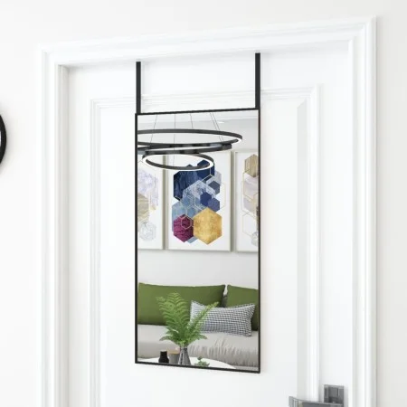 Black glass and aluminum door mirror 40x80 cm by vidaXL, Mirrors - Ref: Foro24-327407, Price: 31,36 €, Discount: %