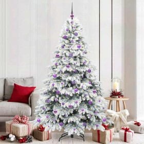 Árbol de Navidad artificial con 300 LED Verde 210 cm PE y PVC