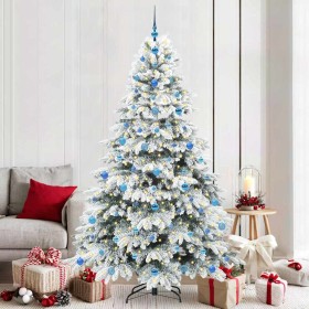 Árbol de Navidad artificial con 300 LED Verde 210 cm PE y PVC