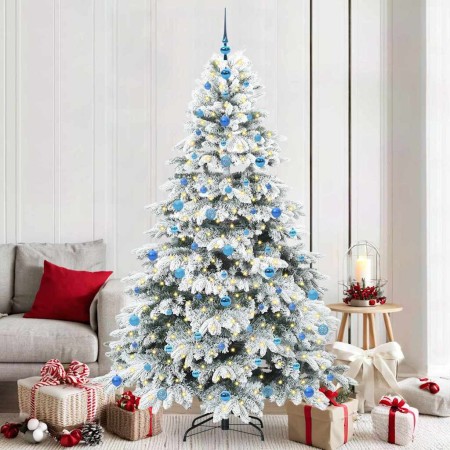 Árbol de Navidad artificial con 300 LED Verde 210 cm PE y PVC