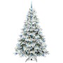 Árbol de Navidad artificial con 300 LED Verde 210 cm PE y PVC