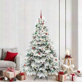 Árbol de Navidad artificial con 300 LED Verde 210 cm PE y PVC