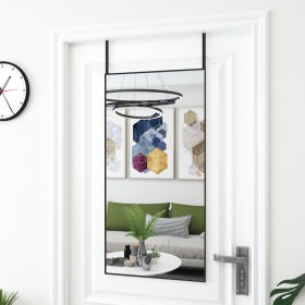Black glass and aluminum door mirror 50x100 cm by vidaXL, Mirrors - Ref: Foro24-327411, Price: 57,45 €, Discount: %