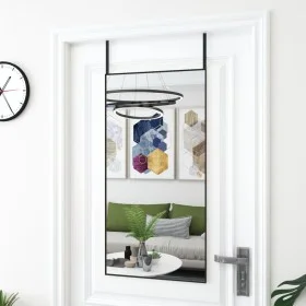Espejo de puerta cristal y aluminio negro 50x100 cm de vidaXL, Espejos - Ref: Foro24-327411, Precio: 56,47 €, Descuento: %