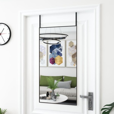 Türspiegel aus schwarzem Glas und Aluminium, 50 x 100 cm von vidaXL, Spiegel - Ref: Foro24-327411, Preis: 57,45 €, Rabatt: %