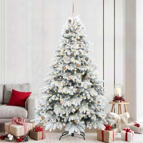 Árbol de Navidad artificial con 300 LED Verde 240 cm PE y PVC