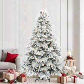 Árbol de Navidad artificial con 300 LED Verde 240 cm PE y PVC