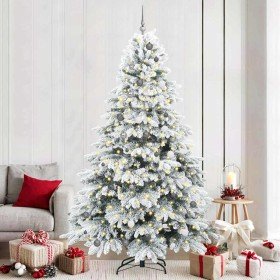 Árbol de Navidad artificial con 300 LED Verde 240 cm PE y PVC