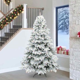 Árbol de Navidad artificial con 300 LED Verde 240 cm PE y PVC