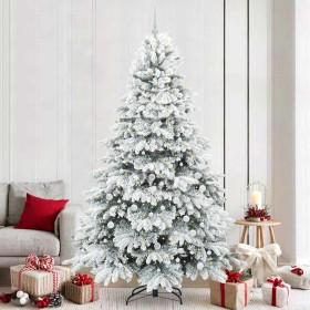 Árbol de Navidad artificial con 300 LED Verde 240 cm PE y PVC
