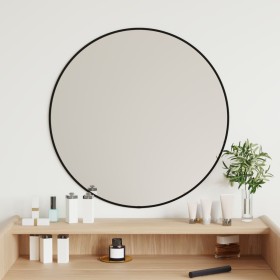 Espejo de pared redondo negro Ø 60 cm