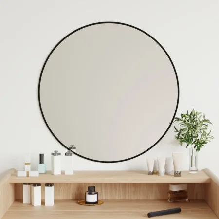 Black round wall mirror Ø 60 cm by vidaXL, Mirrors - Ref: Foro24-348187, Price: 40,27 €, Discount: %