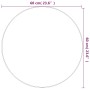 Black round wall mirror Ø 60 cm by vidaXL, Mirrors - Ref: Foro24-348187, Price: 40,60 €, Discount: %