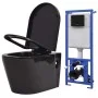 Wall-mounted toilet with hidden black ceramic cistern by vidaXL, Bathrooms - Ref: Foro24-3054477, Price: 365,70 €, Discount: %