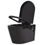 Wall-mounted toilet with hidden black ceramic cistern by vidaXL, Bathrooms - Ref: Foro24-3054477, Price: 365,70 €, Discount: %
