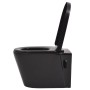 Wand-WC mit verstecktem Spülkasten aus schwarzer Keramik von vidaXL, Badezimmer - Ref: Foro24-3054477, Preis: 375,44 €, Rabat...