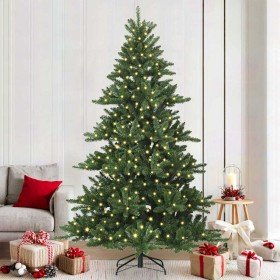 Árbol de Navidad artificial con ramas articuladas 210 cm PVC