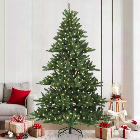 Árbol de Navidad artificial con ramas articuladas 210 cm PVC